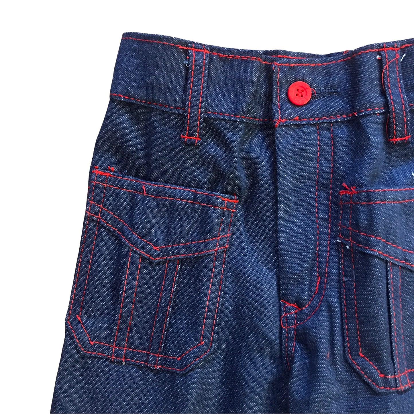 Vintage 70's Navy Denim Flares / 18-24M