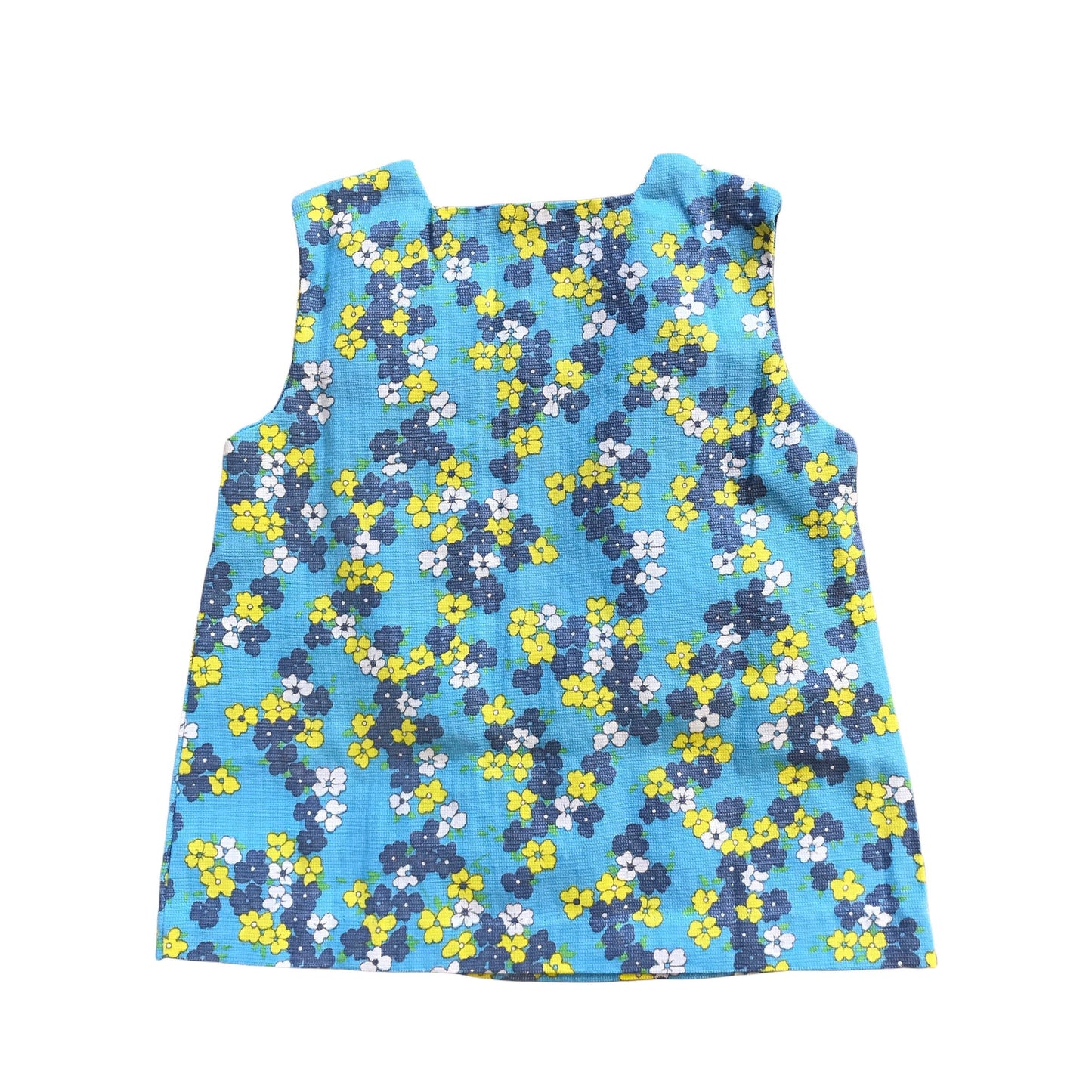Vintage 1960s Blue "Liberty" Floral Mod Toddler Tunic 18-24M