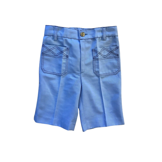 Vintage 1970's Blue Shorts / 6-8Y