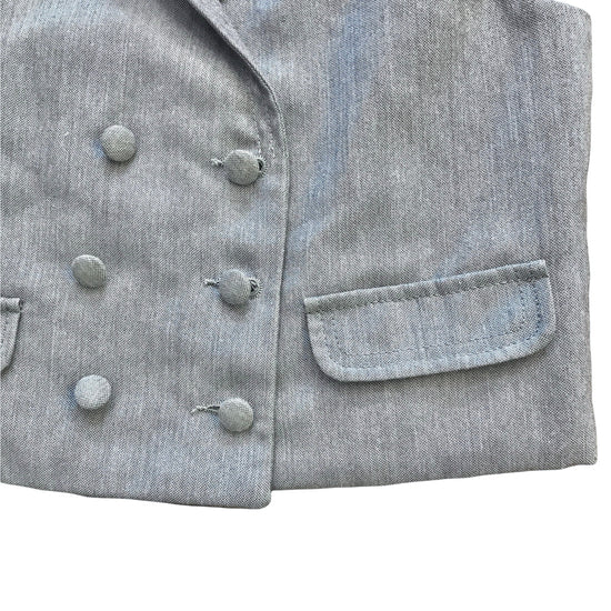 Vintage 60's Grey Vest / Gilet French Made 2-3Y