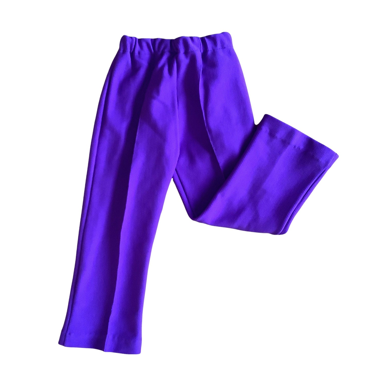 Vintage 70's Neon Purple Nylon Flare Leggings / 18-24M