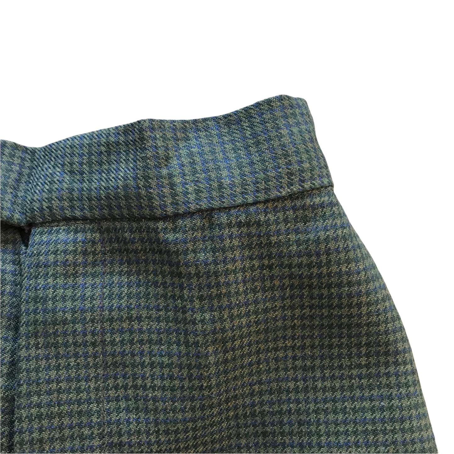 Vintage 1960s Check Green /Brown Shorts / 18-24M