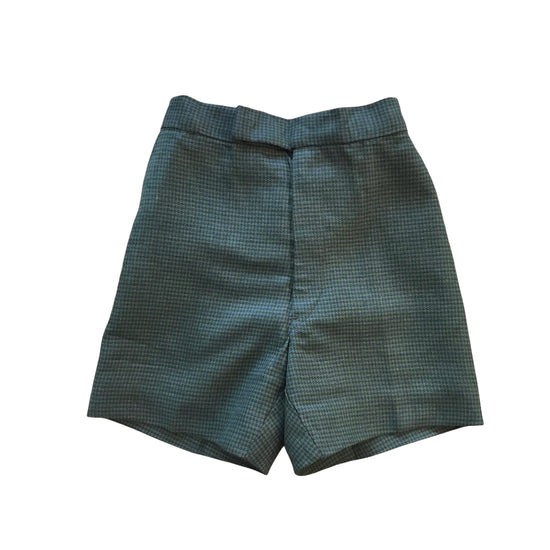 1960s Check Green /Brown Shorts / 6-8Y
