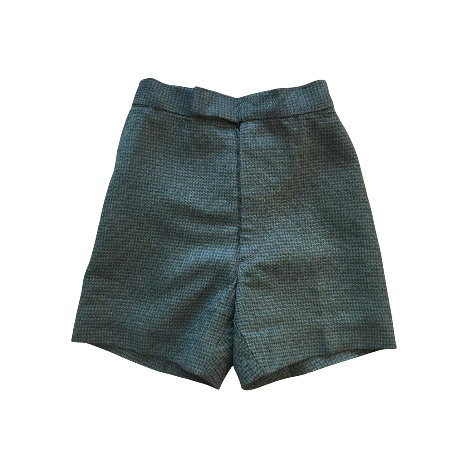 Vintage 1960s Check Green /Brown Shorts / 18-24M