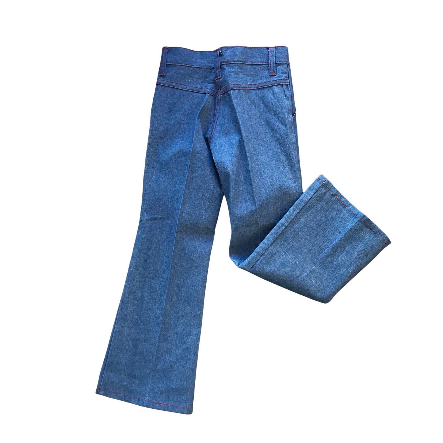 Vintage 70s Blue Denim Flare Trousers / 4-5Y