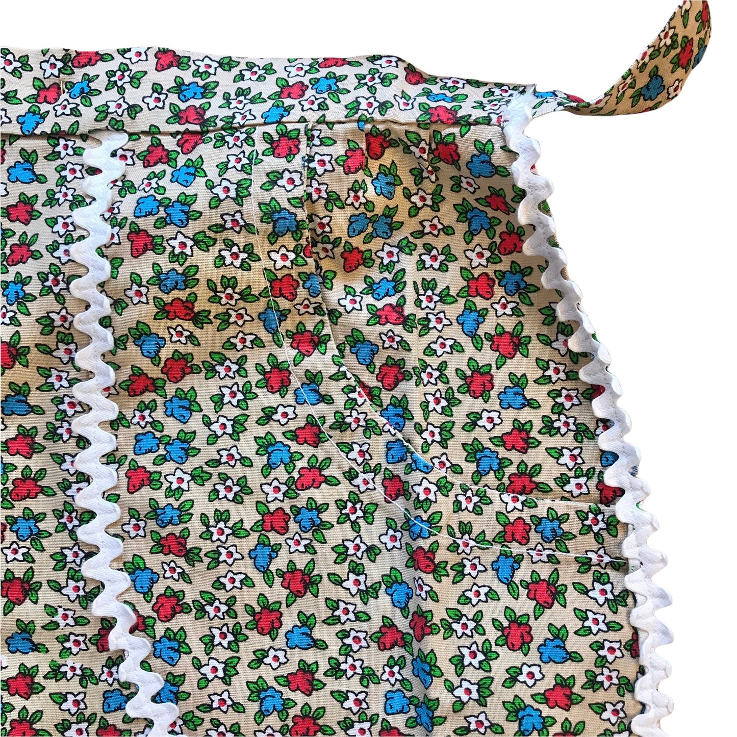 Vintage 1960s Floral Apron 6-8Y