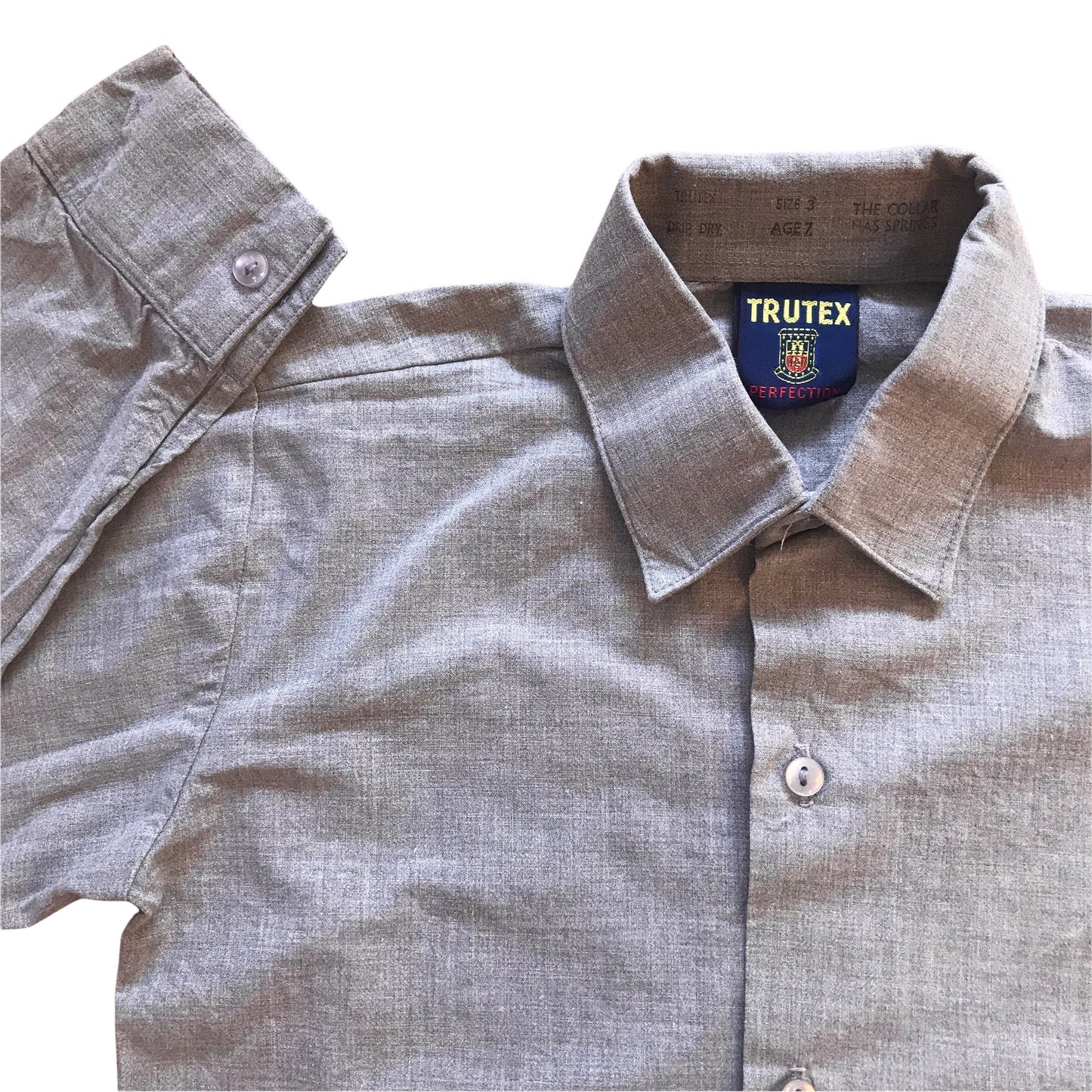 Vintage 1970's Grey Shirt /  4-5Y