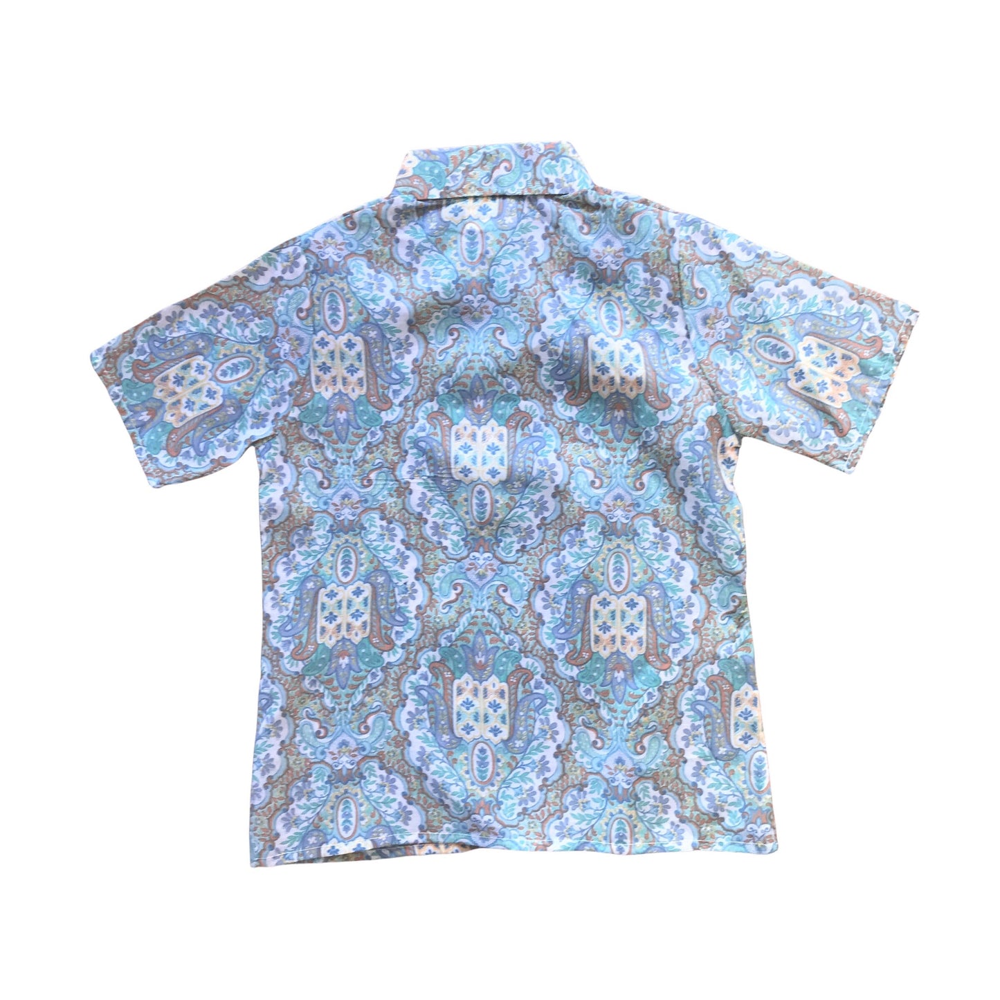Load image into Gallery viewer, Vintage 1970&amp;#39;s Blue Printed Shirt  /  5-6Y
