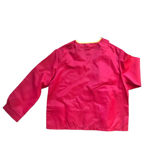 French Vintage 1960's Red School Nylon Blouse / Shirt /  5-6 Years