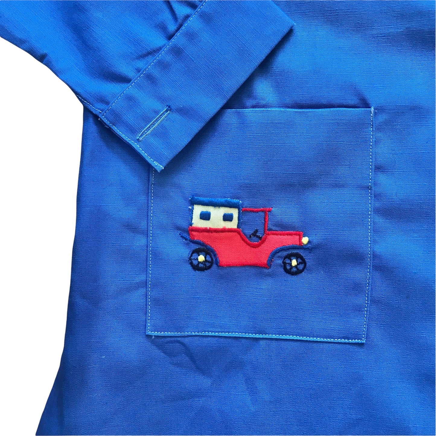 Load image into Gallery viewer, French Vintage 1960&amp;#39;s Blue School Blouse /  5-6 Years
