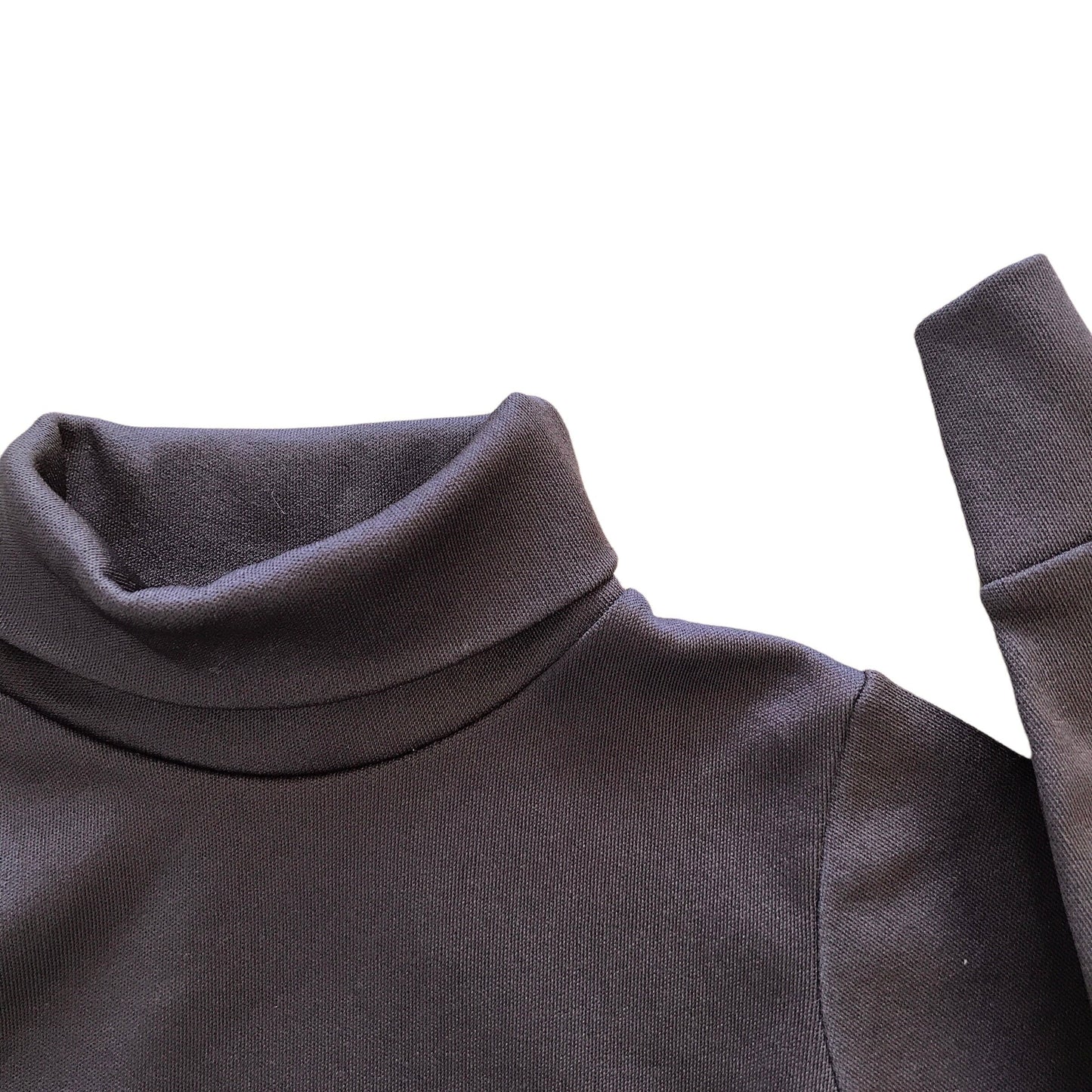 1960's Brown Nylon Turtleneck Top / 3-4Y