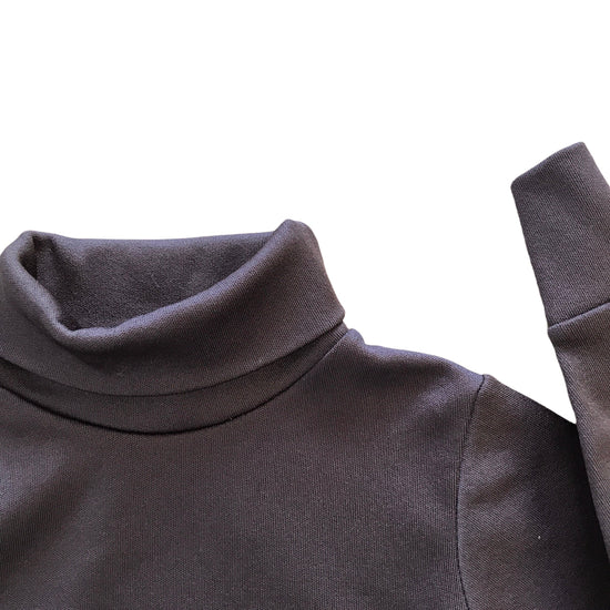 1960's Brown Nylon Turtleneck Top / 3-4Y