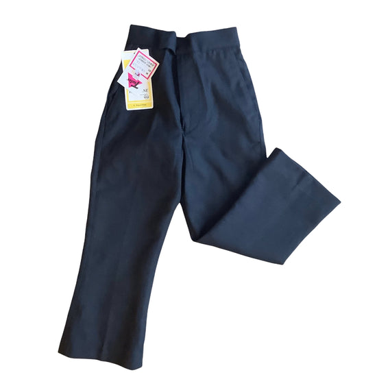 Vintage 1970s Dark Grey Tapered Trousers 4-5Y