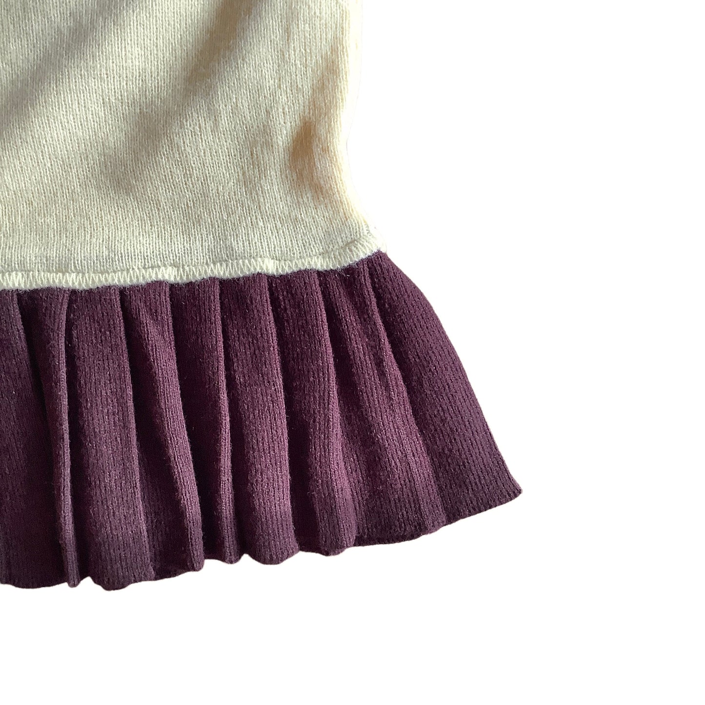 Vintage 70's  Yellow / Brown Knitted Dress 12-18M