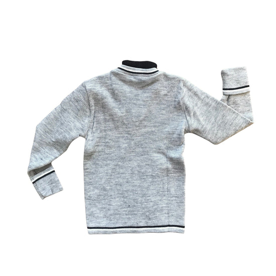 1960's Children's Grey Turtle Neck Mod Jumper / 4-5Y