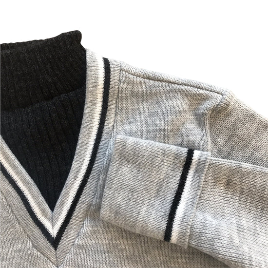 1960's Children's Grey Turtle Neck Mod Jumper / 4-5Y