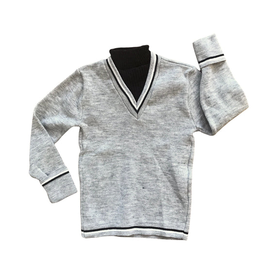 1960's Children's Grey Turtle Neck Mod Jumper / 4-5Y