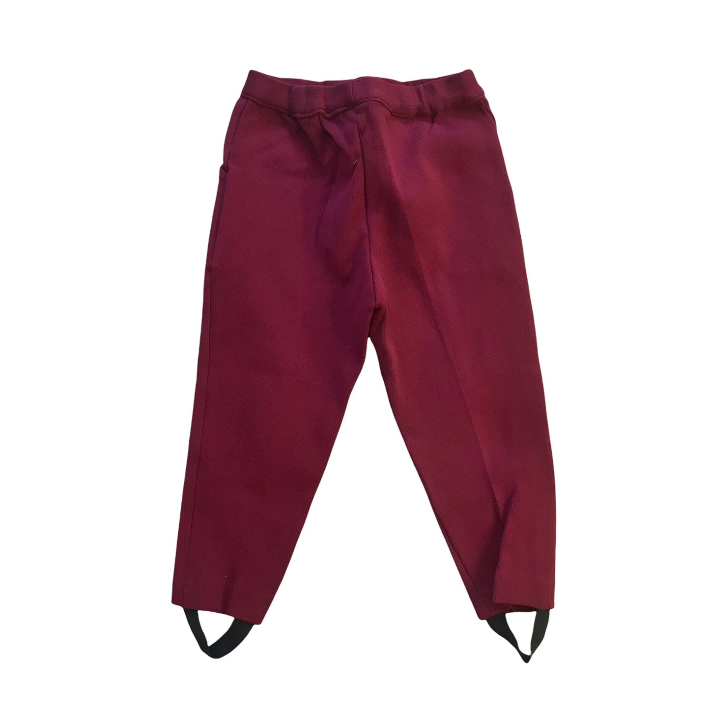 Vintage 1960's Dark Red Stirrup Pants / 18-24M