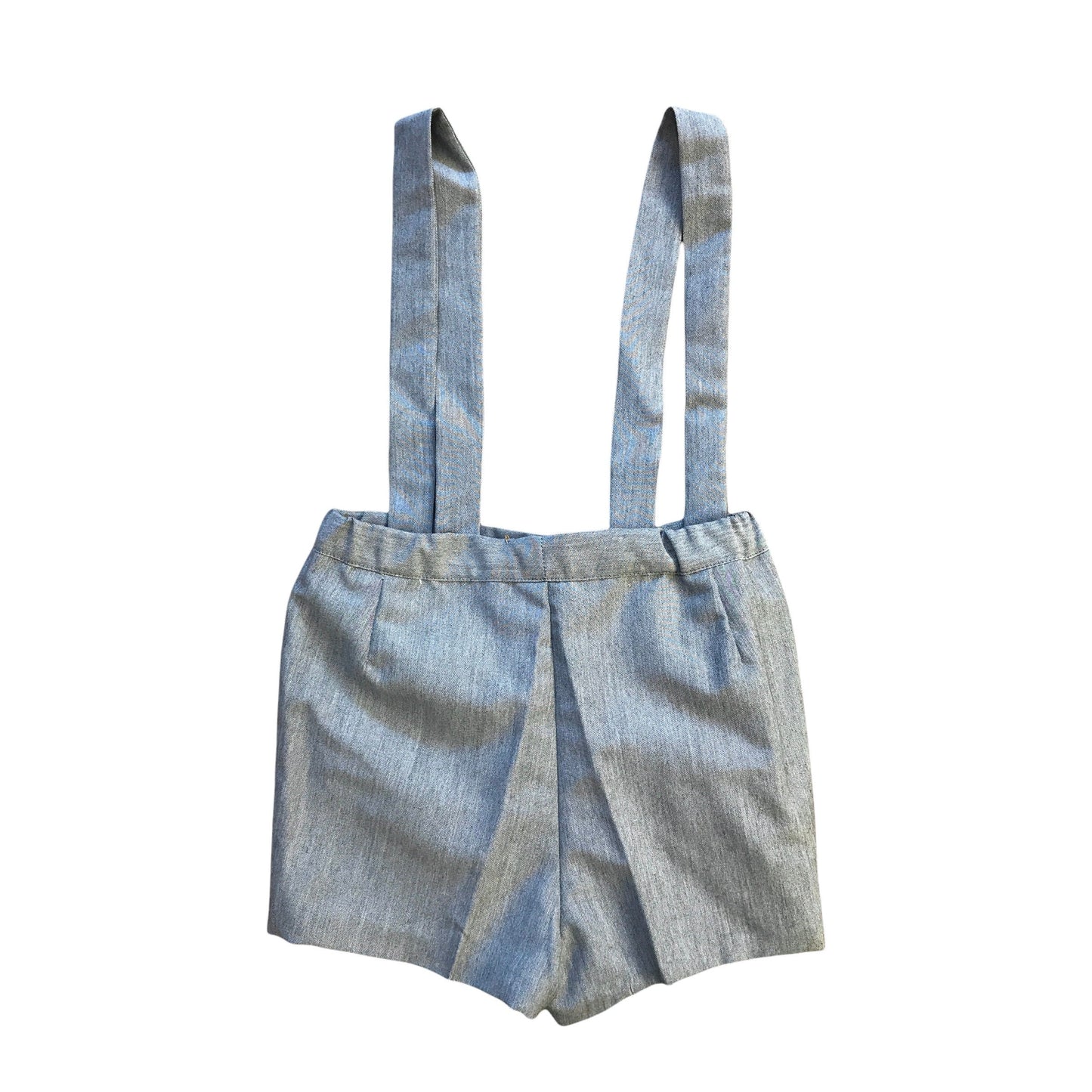 Vintage 1960s Grey Toddler Suspenders Shorts / 3-4Y