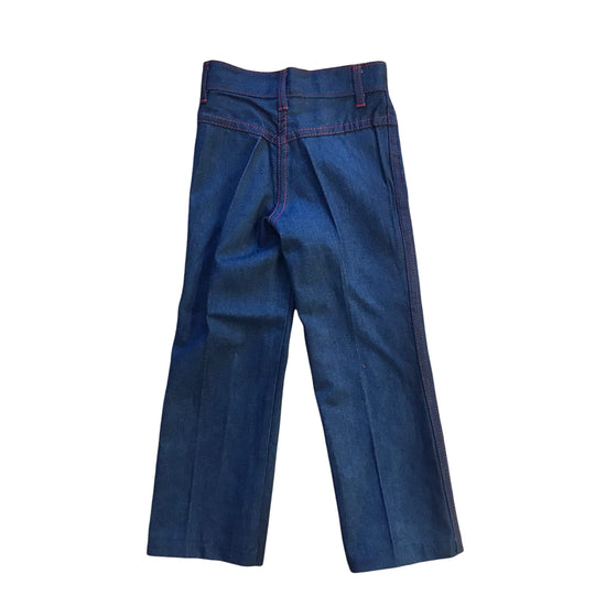 Vintage 70's Navy Denim Flares / 3-4Yrs