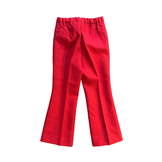 French Vintage 60's Red Flares / 3-4Yrs