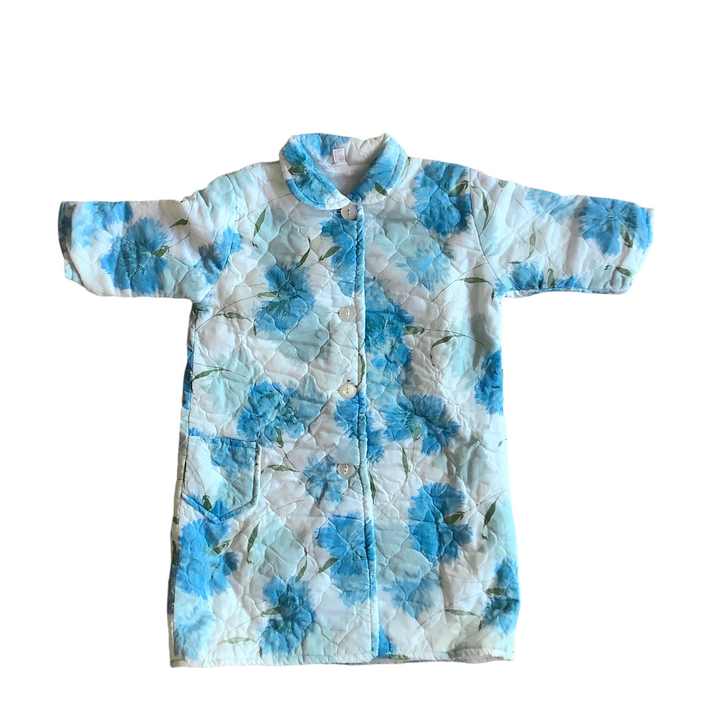 Vintage 1960s Padded Floral Toddler Gown British Made 18-24M