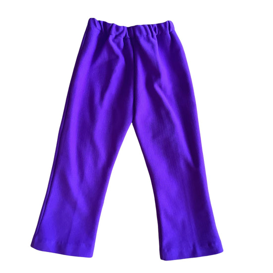 Vintage 70's Neon Purple Nylon Flare Leggings / 18-24M