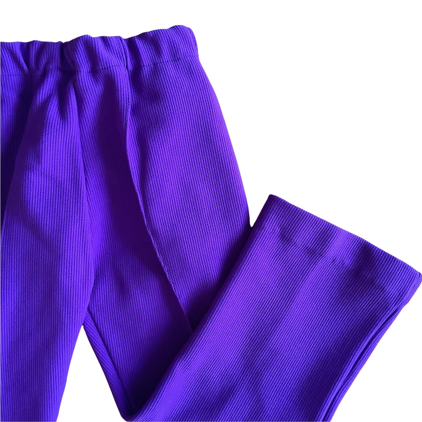 Vintage 70's Neon Purple Nylon Flare Leggings / 18-24M