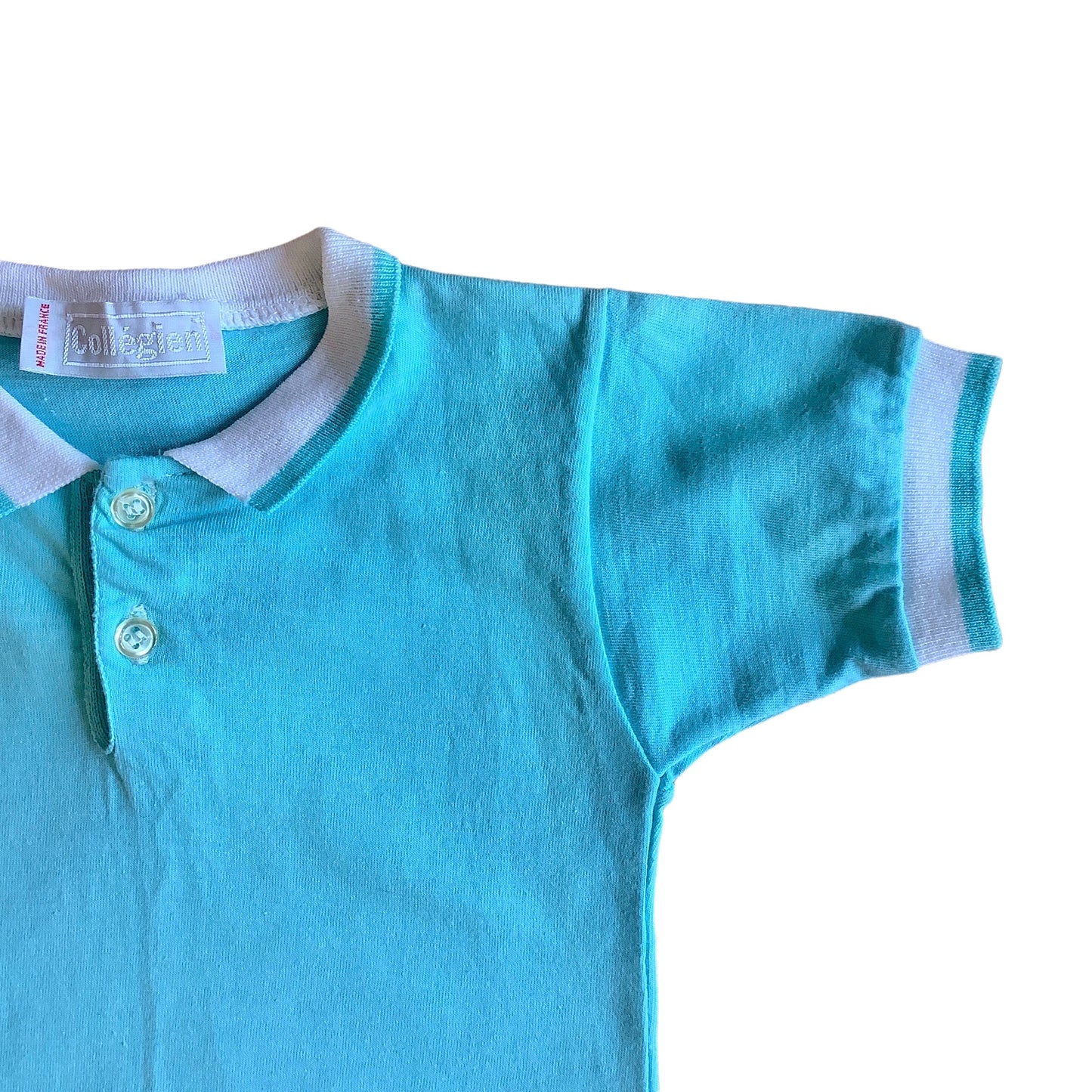 Vintage 70's Turquoise Polo  Top / 12-18M