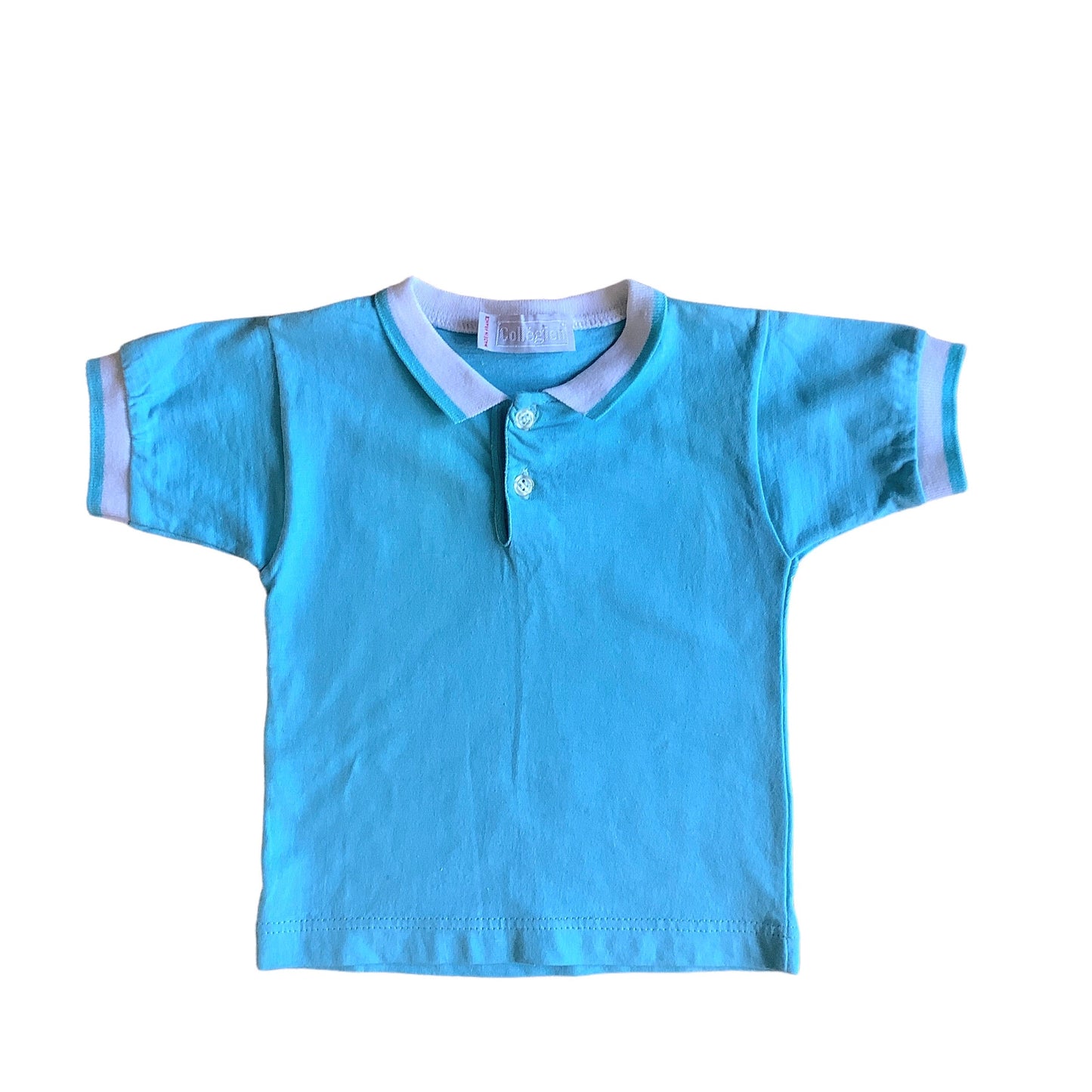 Vintage 70's Turquoise Polo  Top / 12-18M