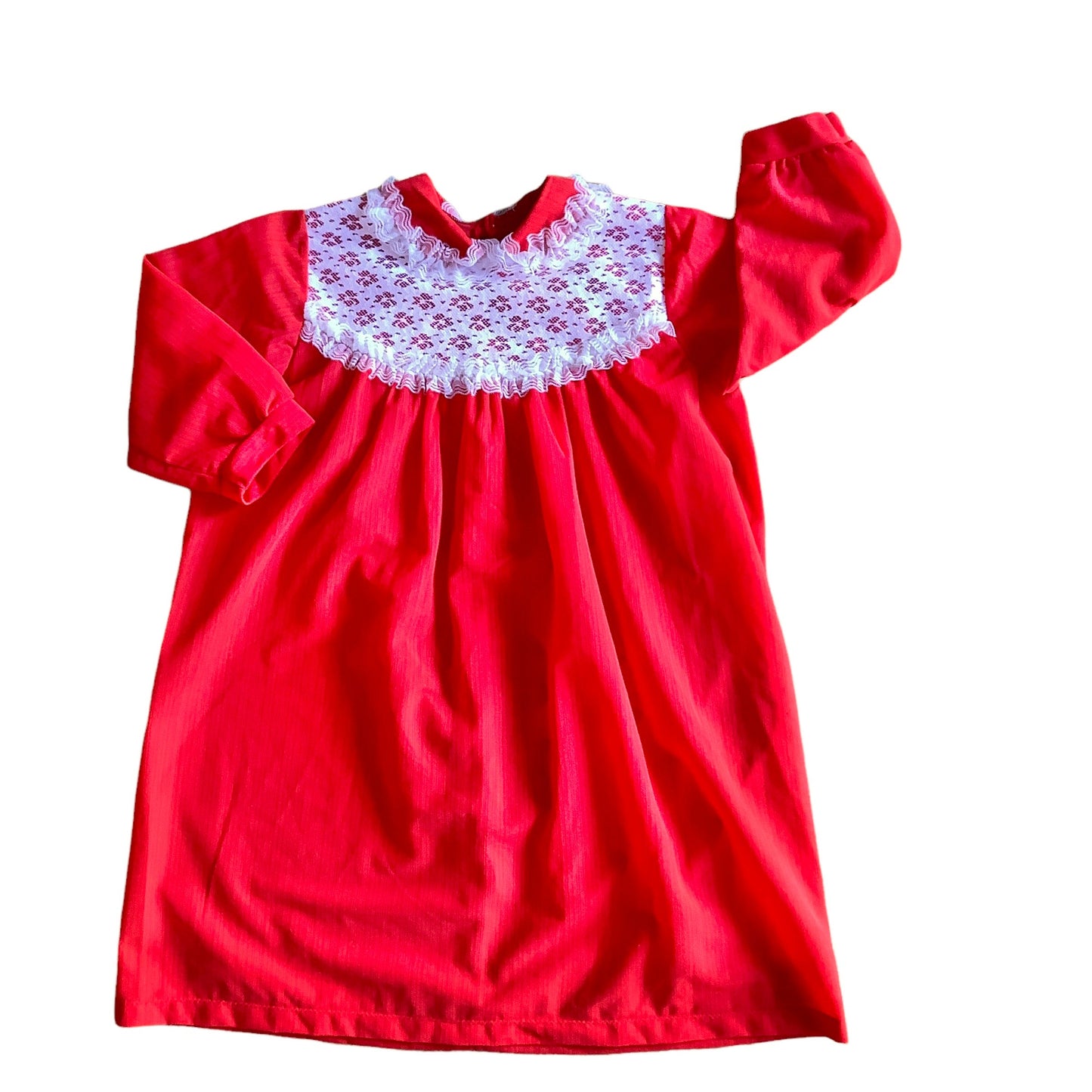 Vintage 70's  Red Dress 12-18M