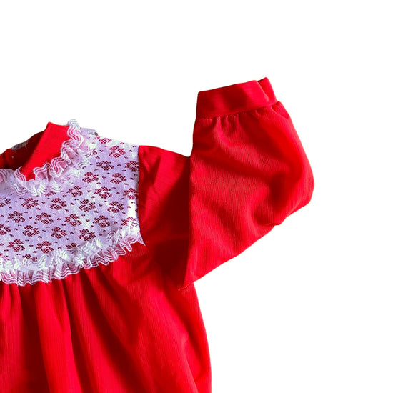 1970's Red Dress 2-3Y