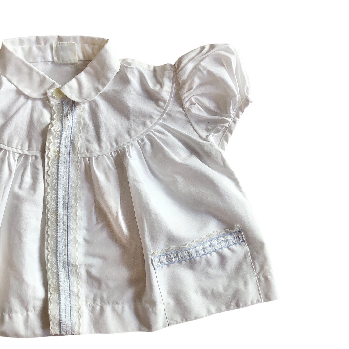 Vintage 60's White Peter Pan Collar Dress 12-18M