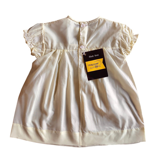 Vintage 60's Yellow Sheer Smock Dress 12-18M