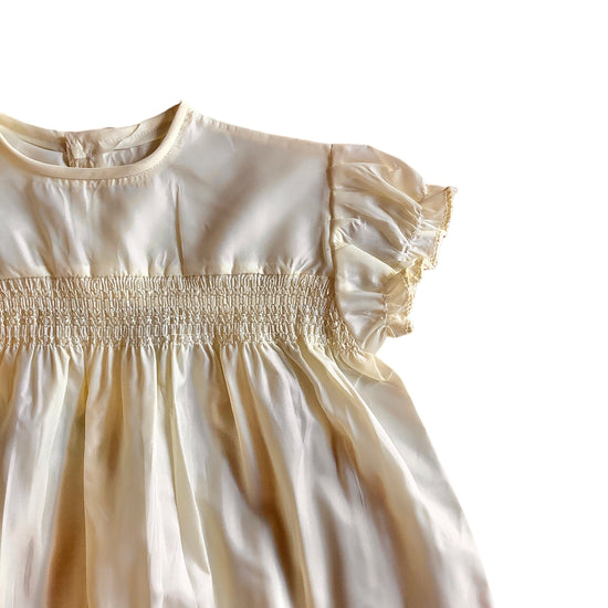 Vintage 60's Yellow Sheer Smock Dress 12-18M