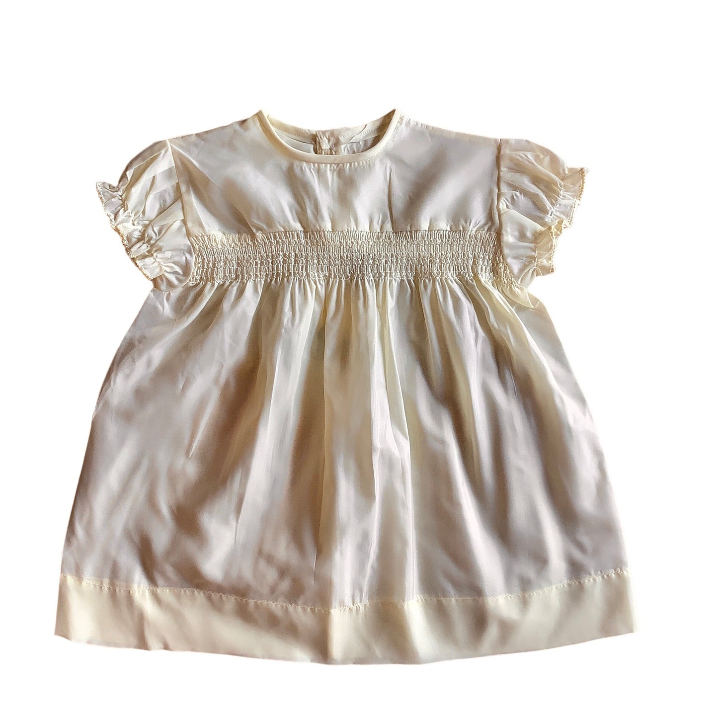 Vintage 60's Yellow Sheer Smock Dress 12-18M