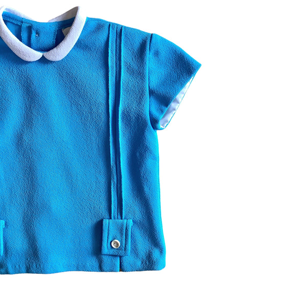 Vintage 60's Mod Blue Dress 12-18M