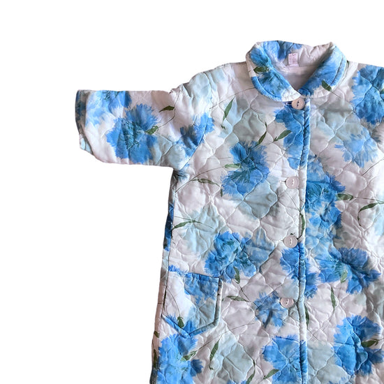 Vintage 1960s Padded Floral Toddler Gown British Made 18-24M