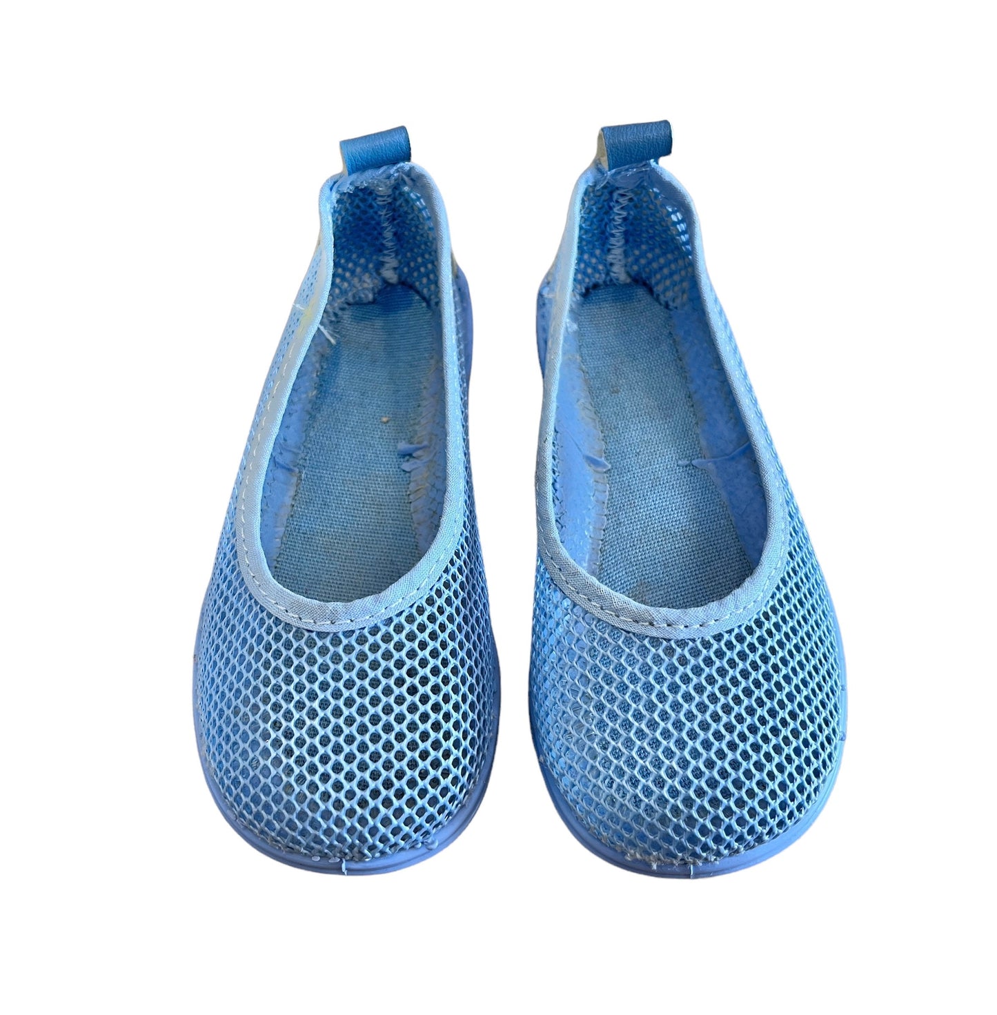 Vintage 1970's Baby / Toddler Blue Mesh Shoes  Made in France EU 23