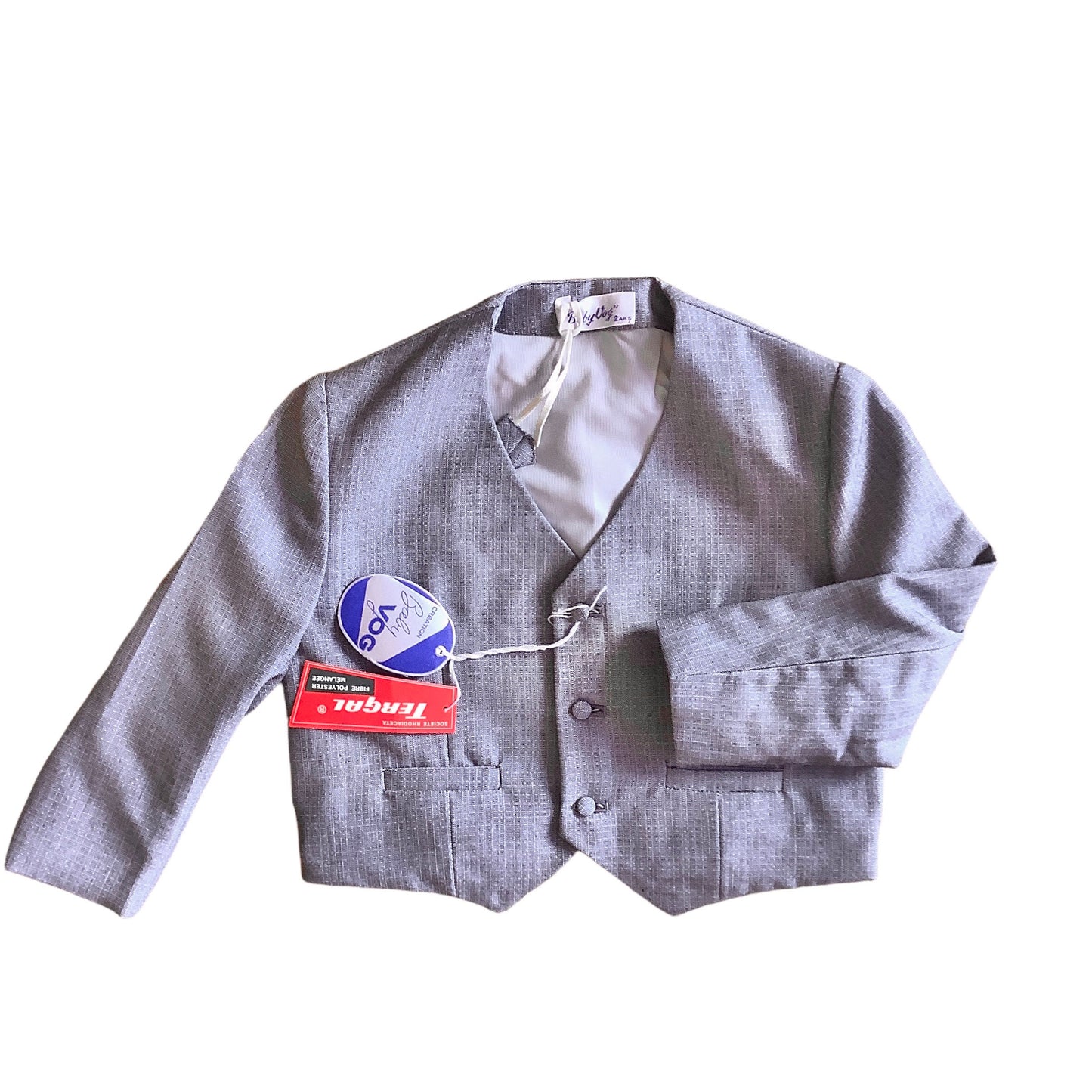 Load image into Gallery viewer, Vintage 60&amp;#39;s Grey  Baby / Toddler Formal Jacket 18-24M
