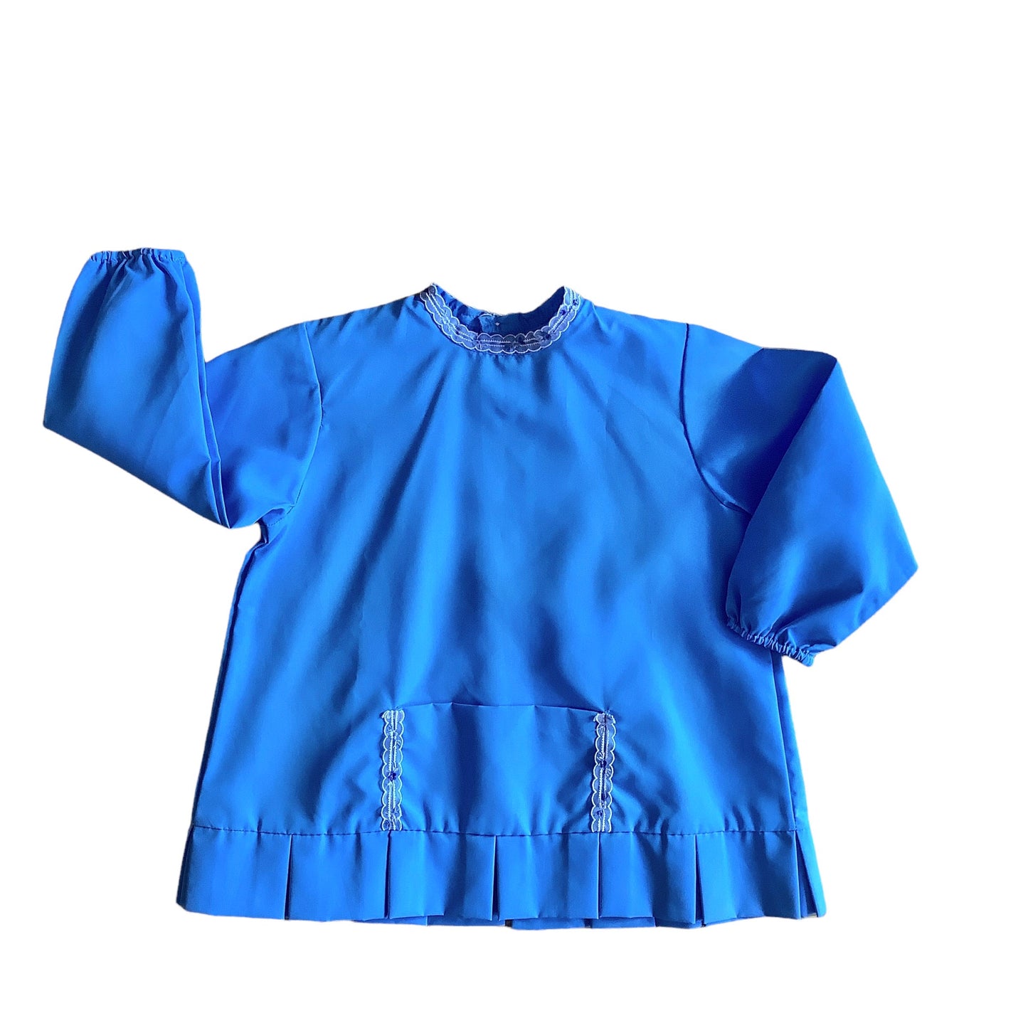 Vintage 60's Blue Nylon Dress/Blouse /Apron   18-24 Months