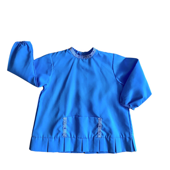 Vintage 60's Blue Nylon Dress/Blouse /Apron   18-24 Months