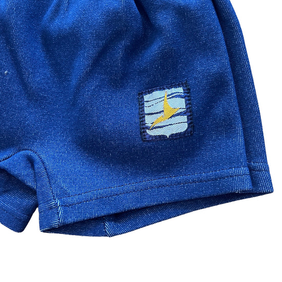 Vintage 70s Baby Navy Shorts / 6-9 Months