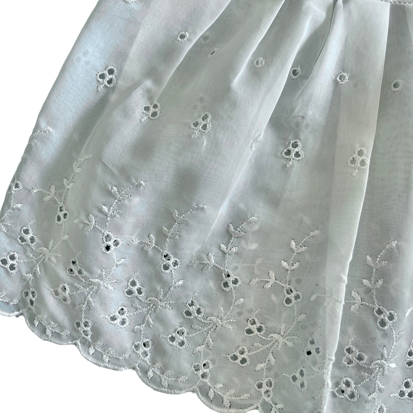 Vintage 1960's White Sheer Petticoat Dress / 6-9M