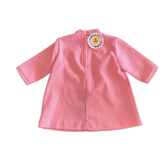Vintage 1960s Pink Mod Dress 6-9 Months