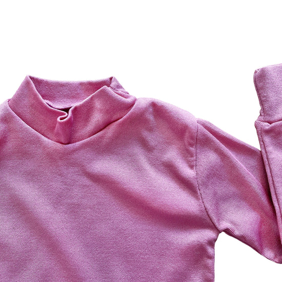 Vintage 70's Pink Nylon Turtle-Neck  6-9 Months