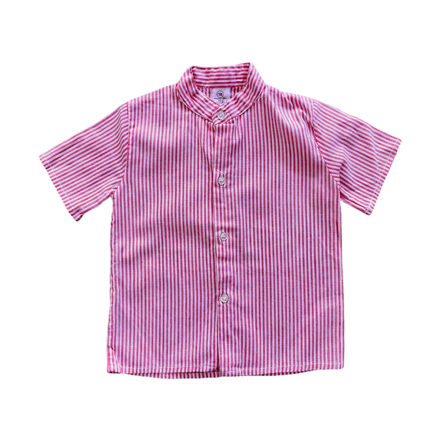 Vintage 70's Pink Striped Shirt / 6-9 Months
