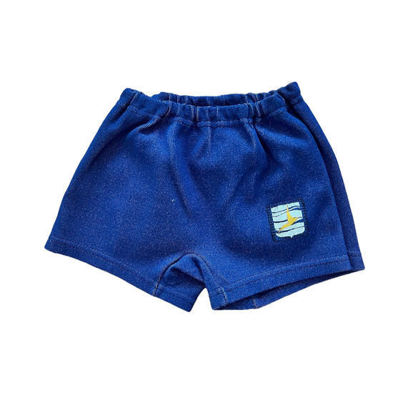 Vintage 70s Baby Navy Shorts / 6-9 Months