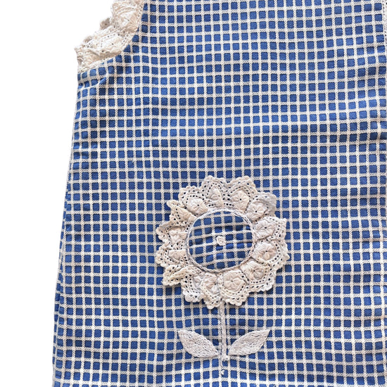 Vintage 1960's Blue Check Mod Dress / 6-9M