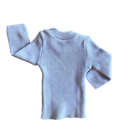 Vintage 70's Blue Knitted Jumper Newborn / 0-3 Months